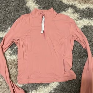 It's Rulu Run Cropped Half Zip - Pink Size 6- Like New